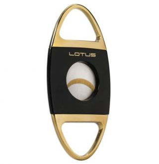 In Lotus Jaws Serrated Cigar Cutter - Black & Gold