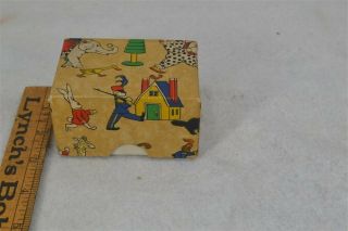 Box Paper Cardboard Gift Elephant Bunny Soldier Juvenile 3.  5 X 2.  5 Vintage 1940