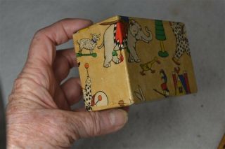 box paper cardboard gift elephant bunny soldier juvenile 3.  5 x 2.  5 vintage 1940 5