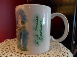 North Carolina Lighthouses Coffee Mug Cape Hatteras Bald Head Island Lookout Oak
