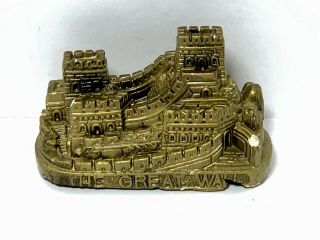 Great Wall Of China Collectible Souvenir In Gold Color