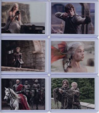 Game Of Thrones Valyrian Steel Lenticular 3d 18 Card Set L01 - L18