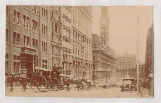 Vintage Postcard Rppc Moore Street,  Sydney Nsw 1900s