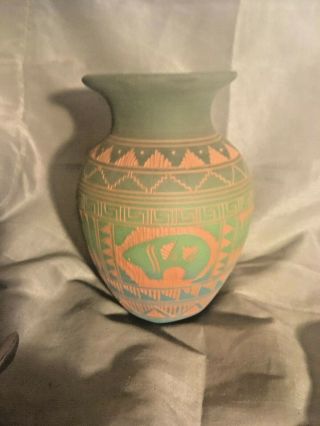 Navajo Pottery 8.  5 " Vase By Bernice Watchman