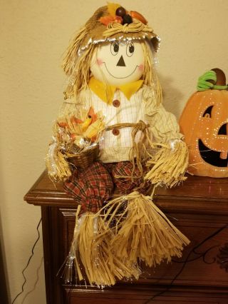 Avon Frankie The Fiber Optic Scarecrow Thanksgiving Halloween Decoration Euc