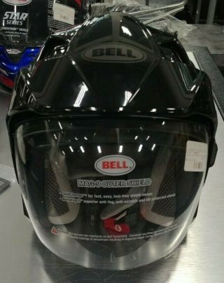Bell Mag - 9 Open Face Helmet Gloss Black Medium 2
