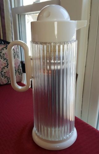 Rare Vtg Clear Lucite Acrylic Plastic Space Age Mid Century Thermos Coffee Pot