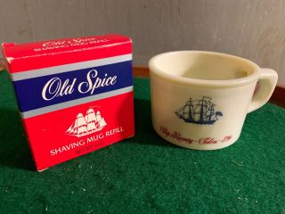 Vintage Old Spice Shaving Mug Ship Recovery Salem Grand Turk 1794 With Soap