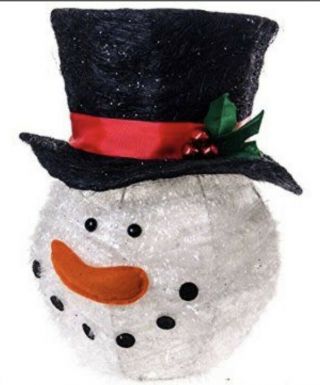 Cracker Barrel Top Hat Tree Topper Large 16 " Snowman Christmas Decor