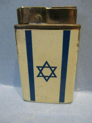 Rare Vintage Continental Music Box Lighter With The Star Of David On The Front