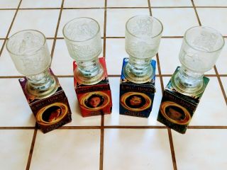 Lord Of The Rings Light - Up Glass Goblets Burger King,  Set Of 4 Open - Box