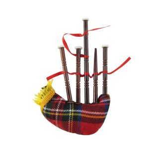 Miniature Bag Pipe Musical Instrument Realistic Ornament Bagpipe Gift Topper/box