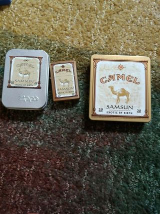 Camel Zippo Samsun Lighter With Tins