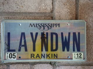 Mississippi License Plate Layndwn Personalized / Vanity License Plate