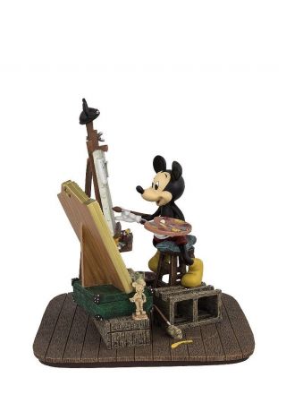 Disney Parks Self Portrait Mickey Mouse and Walt Disney Figurine w/ Box 4