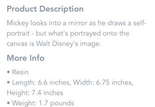 Disney Parks Self Portrait Mickey Mouse and Walt Disney Figurine w/ Box 5