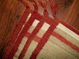 Old NAVAJO NAVAHO Indian Rug/Weaving.  Center Cross/Stepped Design.  Good Cond 5
