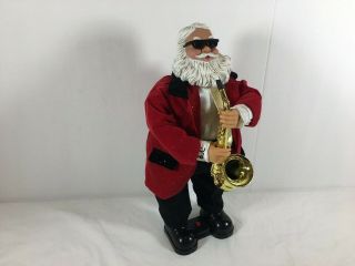 Santa Claus Saxophone Playing Sax Holiday Time Christmas Musical Dancing Video