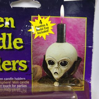 Alien Candle Holders Fun World Halloween Decoration One Pair