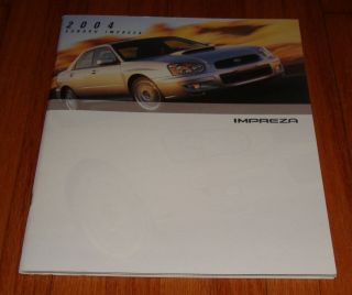 2004 Subaru Impreza Sales Brochure 2.  5 Rs Ts Outback Wrx Sti