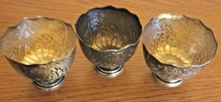 (3) Vintage Silverplate Egg Cups