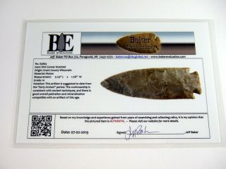 Fine 5 1/4 inch G10 Wisconsin Hardin Point with Arrowheads Artifacts 7
