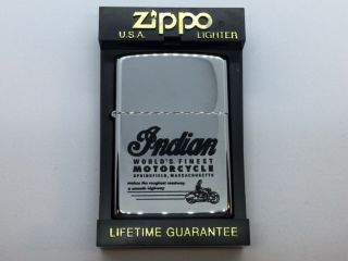 1995 Indian Motorcycle Brand Chrome Zippo Lighter