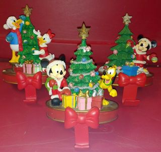Set Of 3 Santa Disney Stocking Holder