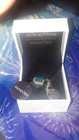 Disney Parks Haunted Mansion 50th Anniversary Pandora Bracelet 2 Piece Charm Set