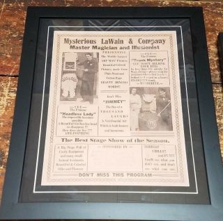 Mysterious Lawain & Company - Vintage Magician Poster From Early 1900 