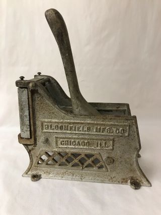 Table Mount Cast Iron Industrial French Fry Cutter Bloomfield Mfg Co Chicago Ill