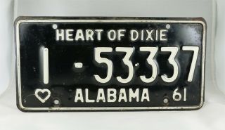 1960 - 1963 Alabama Passenger License Plates - 4 Year Run - VG to 4
