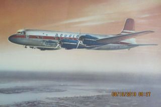 Vintage Douglas Sc - 6b Aviation Art Print By R.  G.  Smith Finest Aviation Artist