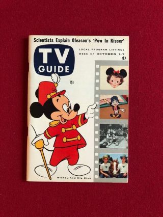 1955,  Walt Disney " Tv Guide ",  Scarce (ny Edition) (mickey Mouse)
