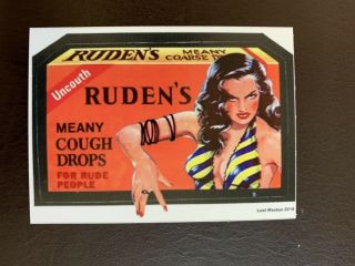 2018 Wacky Packages Variations Series Concept Card 2/2 Ruden’s