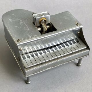 Vintage Piano Table Lighter Made In Japan Silver Tone Not Home Decor