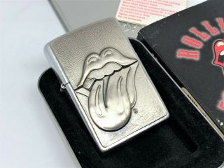 Rare Zippo Limited Model Rolling Stones Tongue Trick Lighter With Case