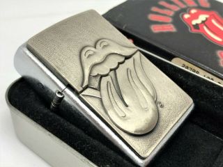 Rare ZIPPO Limited Model Rolling Stones Tongue Trick Lighter with Case 5