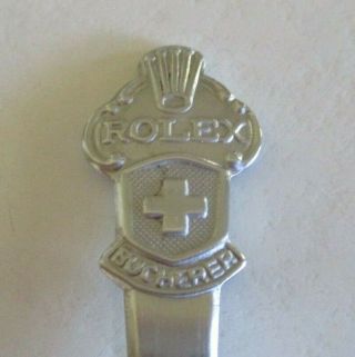 Rolex Bucherer - Lucerne,  Switzerland - Souvenir Spoon - Watch Branded Teaspoon
