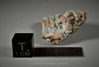 Sussexite on rhodonite with bementite - Franklin,  NJ 4