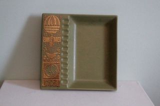 RARE Vintage 1960 ' s Mid Century Georges Briard Midas Hyalyn 7.  5” Square Ashtray 3