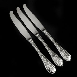 Towle Supreme Cutlery - Wildflower 1982 - 83 - 3 Stainless Dinner Knives