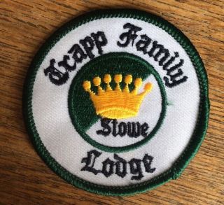 Vintage Trapp Family Lodge Stowe Vermont Tourist Travel Souvenir Patch
