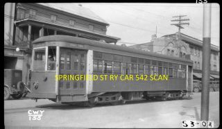 Springfield Street Railway Co.  Car 542 On The Forest Park Line 1937