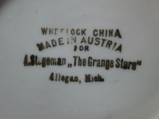 Antique Allegan,  Michigan High School Weelock China,  Austria Candy Dish 4