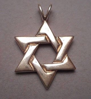 Sterling Silver Judaic Star Of David Pendant Pendant Signed Wachler