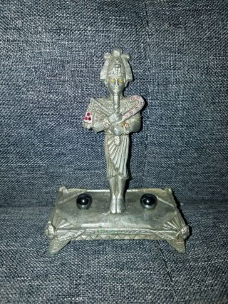 Vintage 1999 Sunglo Pewter Mummy Figure With Inscription On Bottom