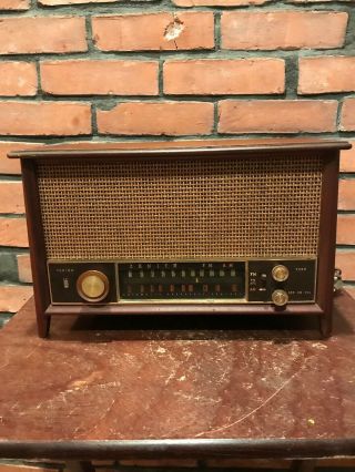 Vintage Retro Zenith Am/fm Wooden Tube Radio S - 58040 Model K731