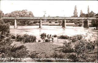 Hadspan Tasmania.  Entally Bridge Nr.  Launceston.  1906 Photo Postcard.