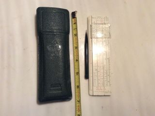 Vintage A.  W.  Faber - Castell 67/87r Rietz Slide Rule Addiator Pocket With Case,